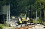 465 - switch at west end is lined to let sweeper out of the siding